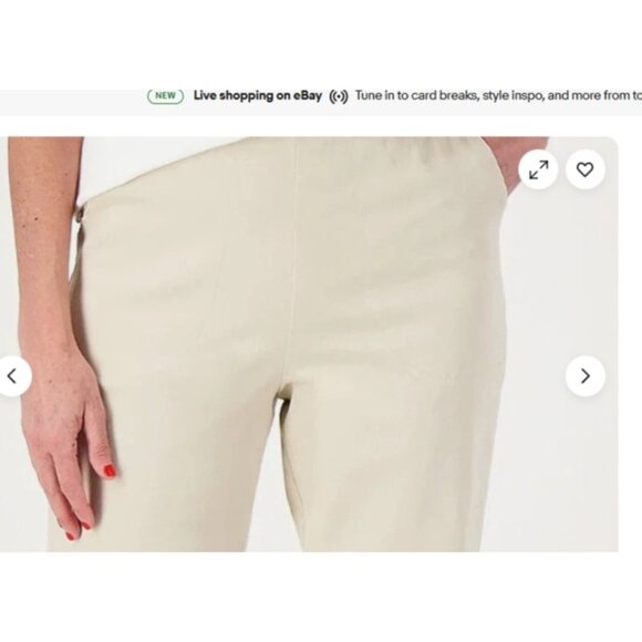 Denim & Co. Waist Stretch Tall Side Pocket Pants - Core Khaki Tall 2XS A380917 - Picture 2 of 2